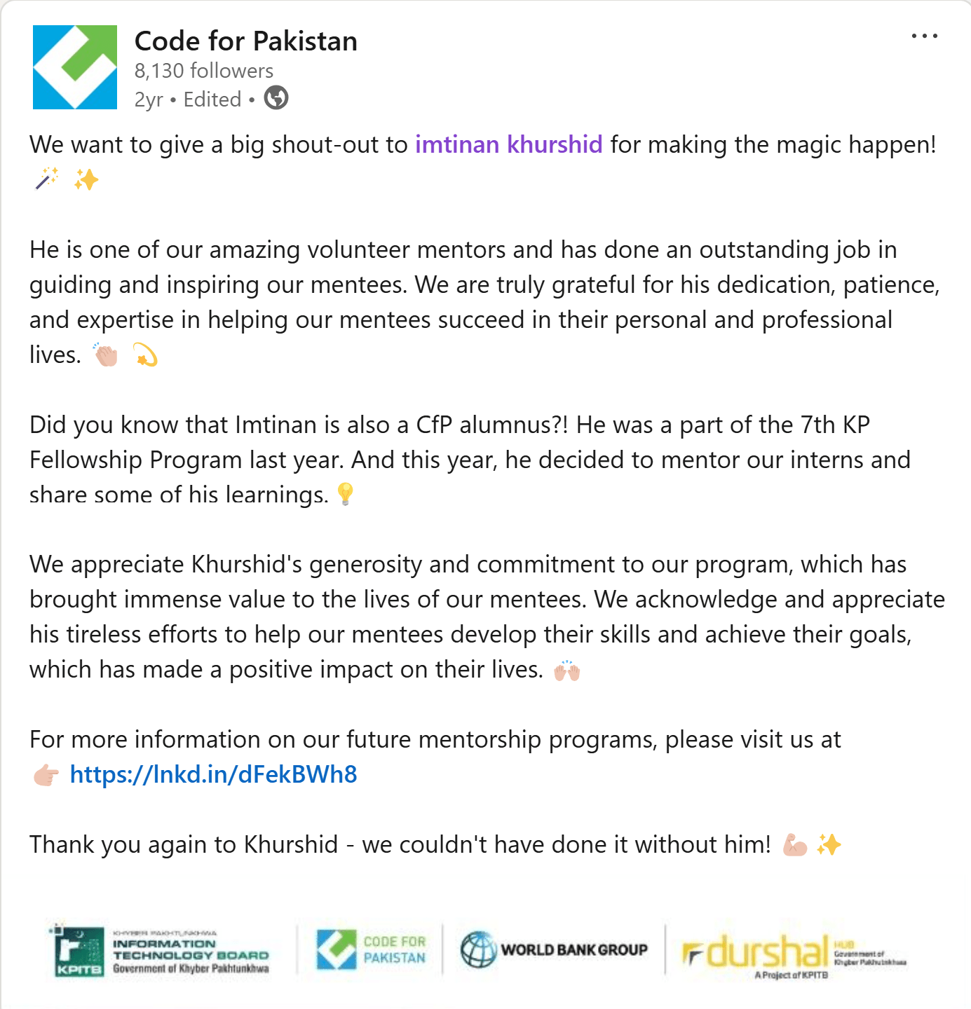 Code for Pakistan